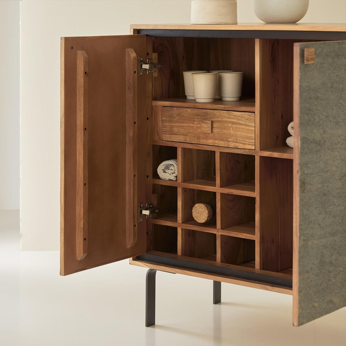 Tikamoon - Temis - Dressoir bar van acacia 90 cm