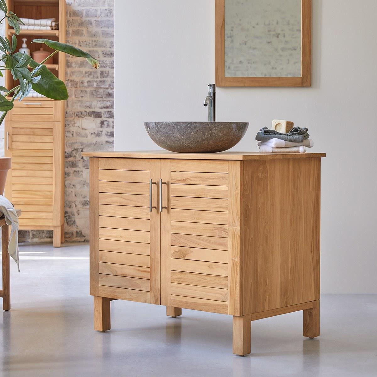 Tikamoon - Soho - Massief teakhouten badmeubel 85 cm