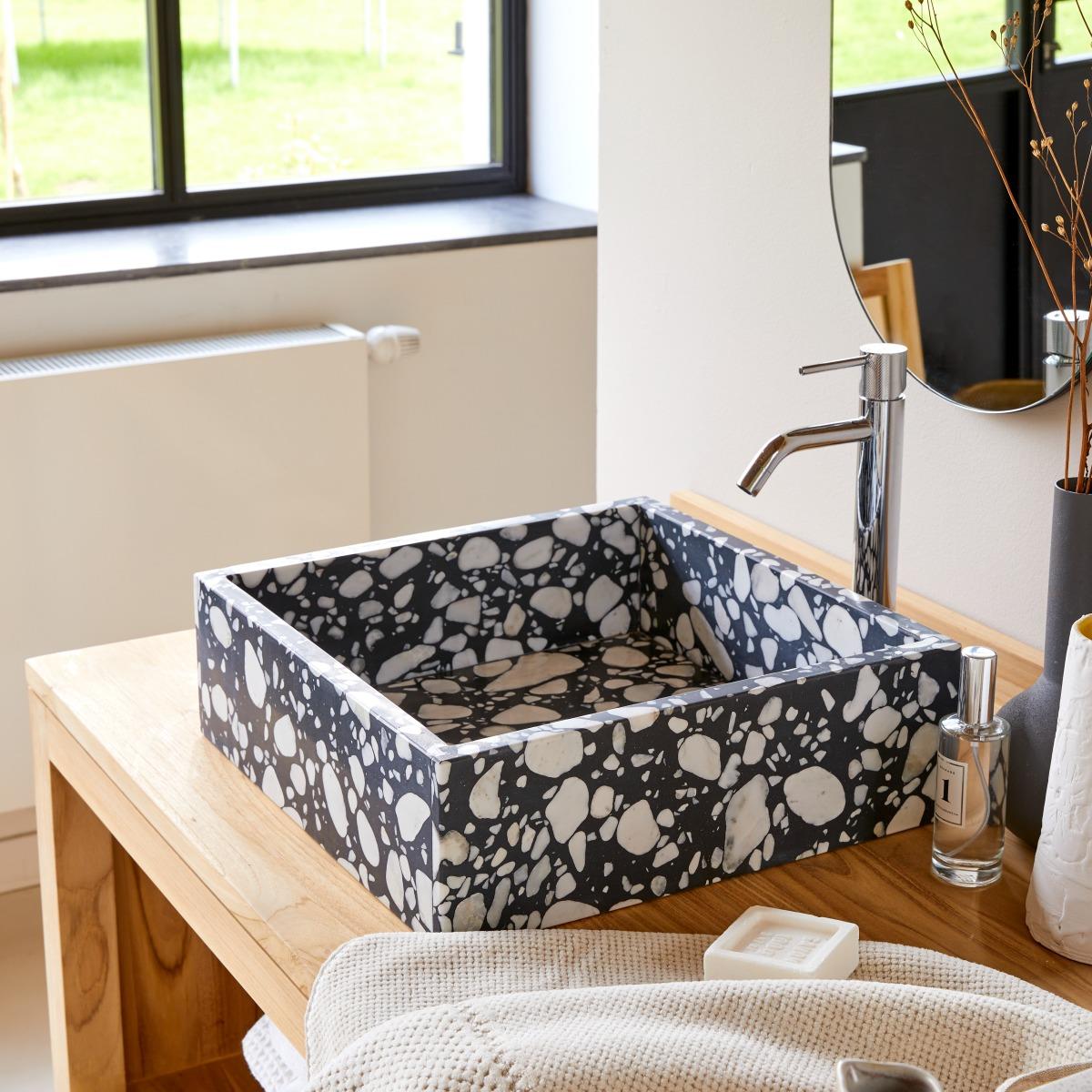 Tikamoon - Unik - Wastafel van premium terrazzo