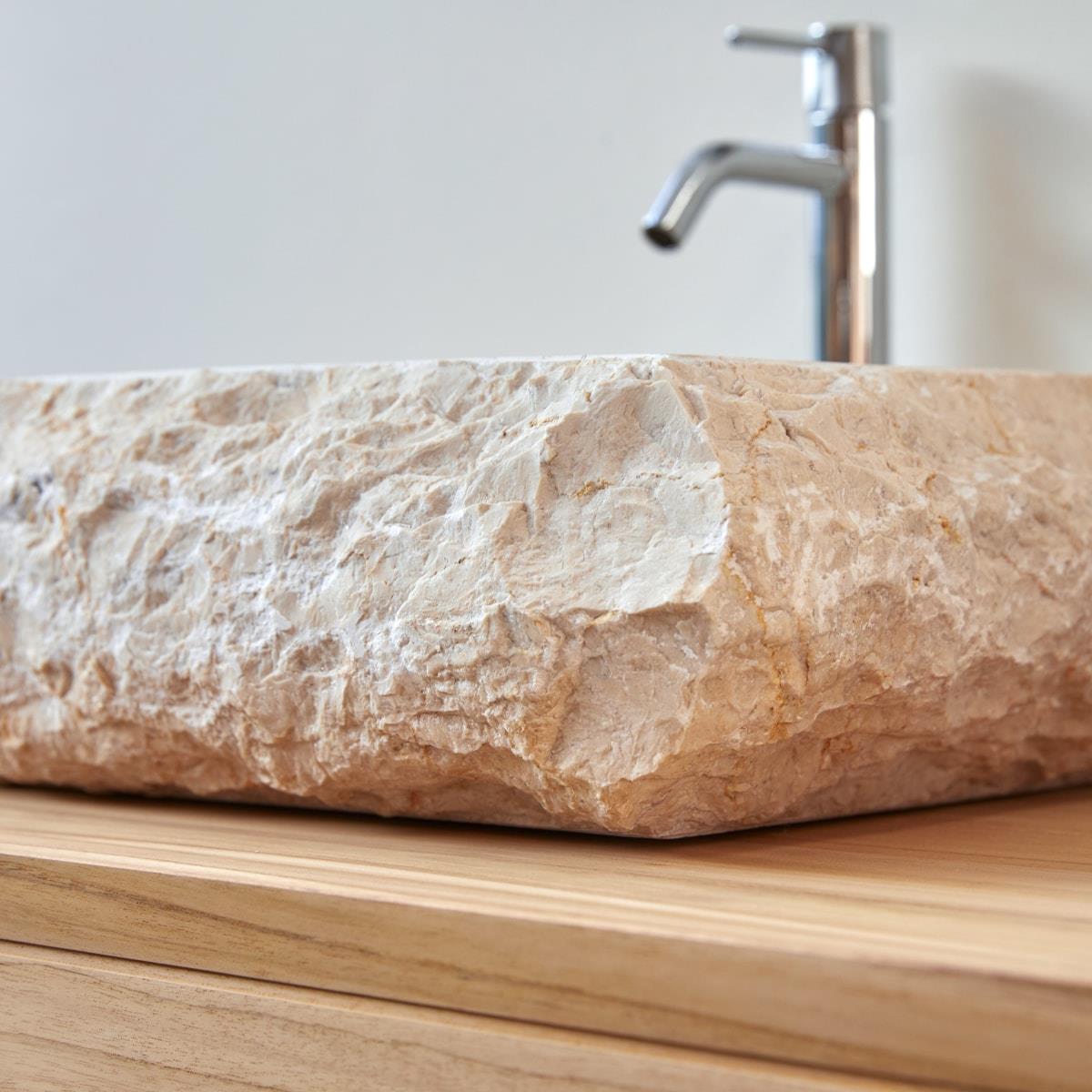 Tikamoon - Scrula Slim - Marmeren wastafel cream