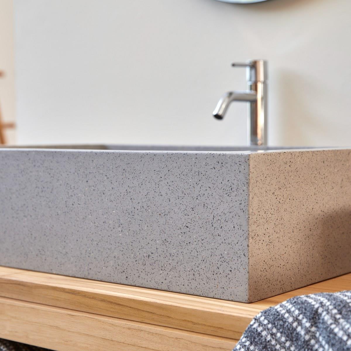 Tikamoon - Pegase - Wastafel van terrazzo grey