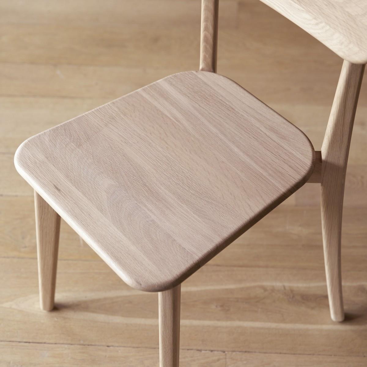 Tikamoon - Abel - Set van 2 massief eiken stoelen