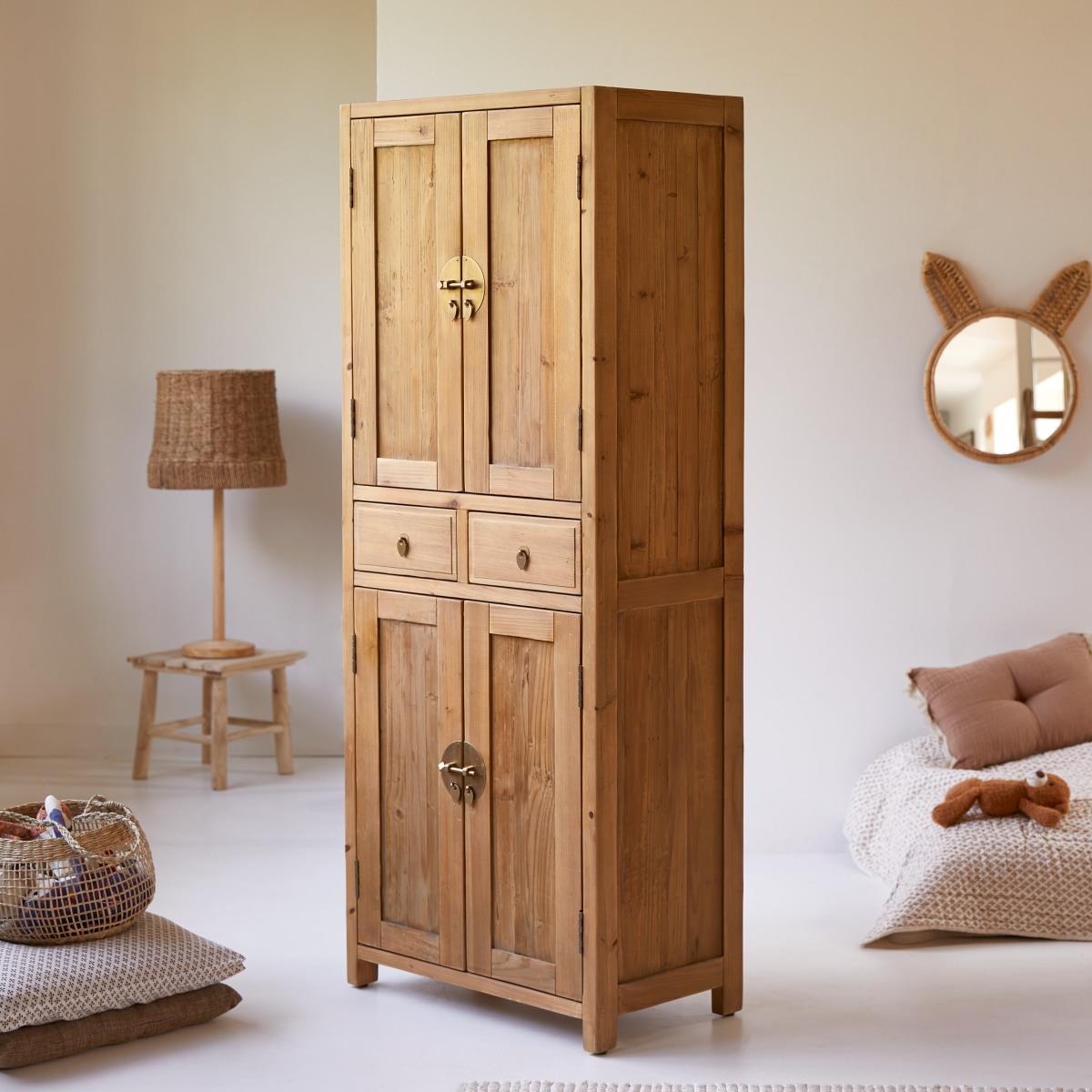 Tikamoon - Yuki - Kast van massief gerecycled grenenhout naturel