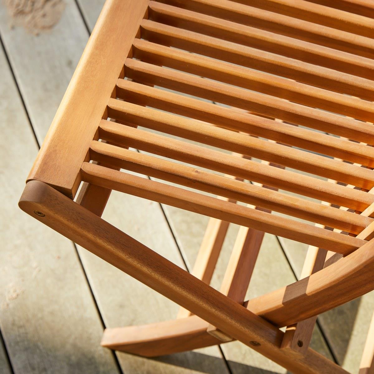 Tikamoon - Capri - Set van 2 massief acaciahouten tuinstoelen
