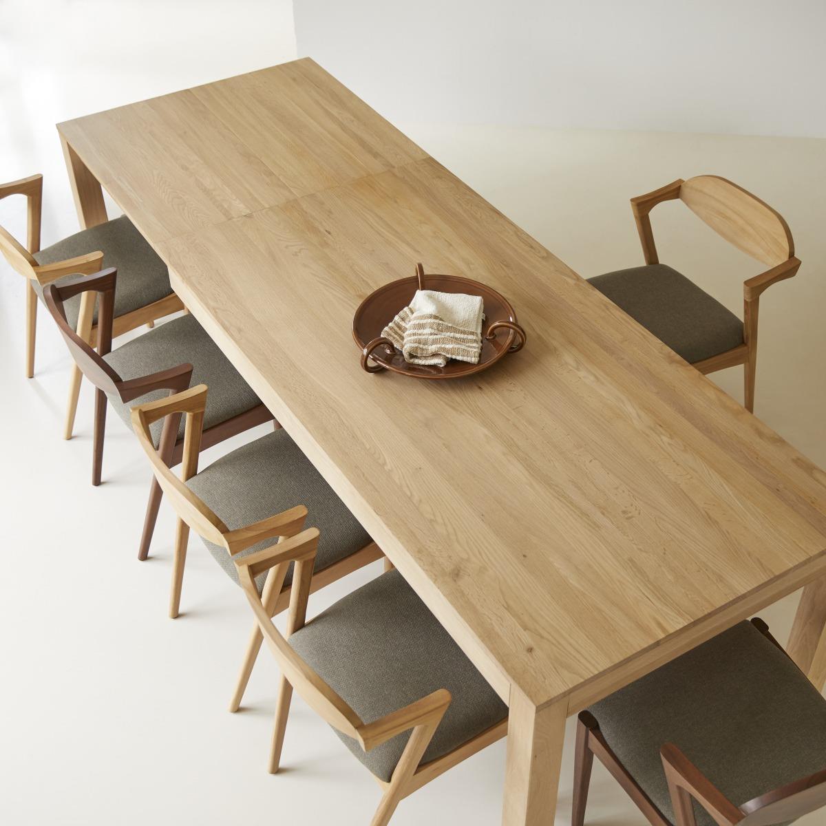 Tikamoon - Uitschuifbare tafel in massief eikenhout 180x90 Eden