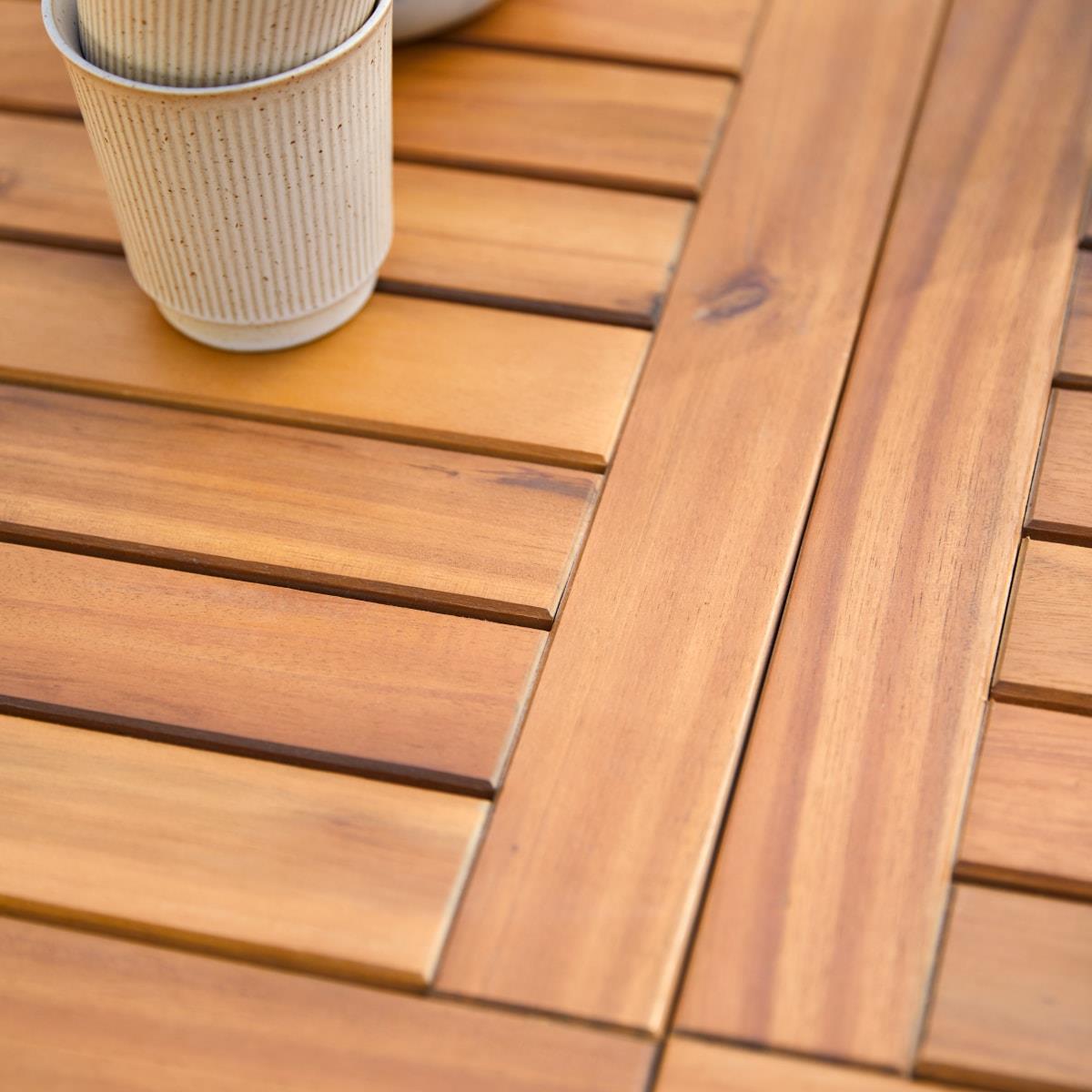 Tikamoon - Capri - Ovale tuinset in massief acaciahout met 6 stoelen