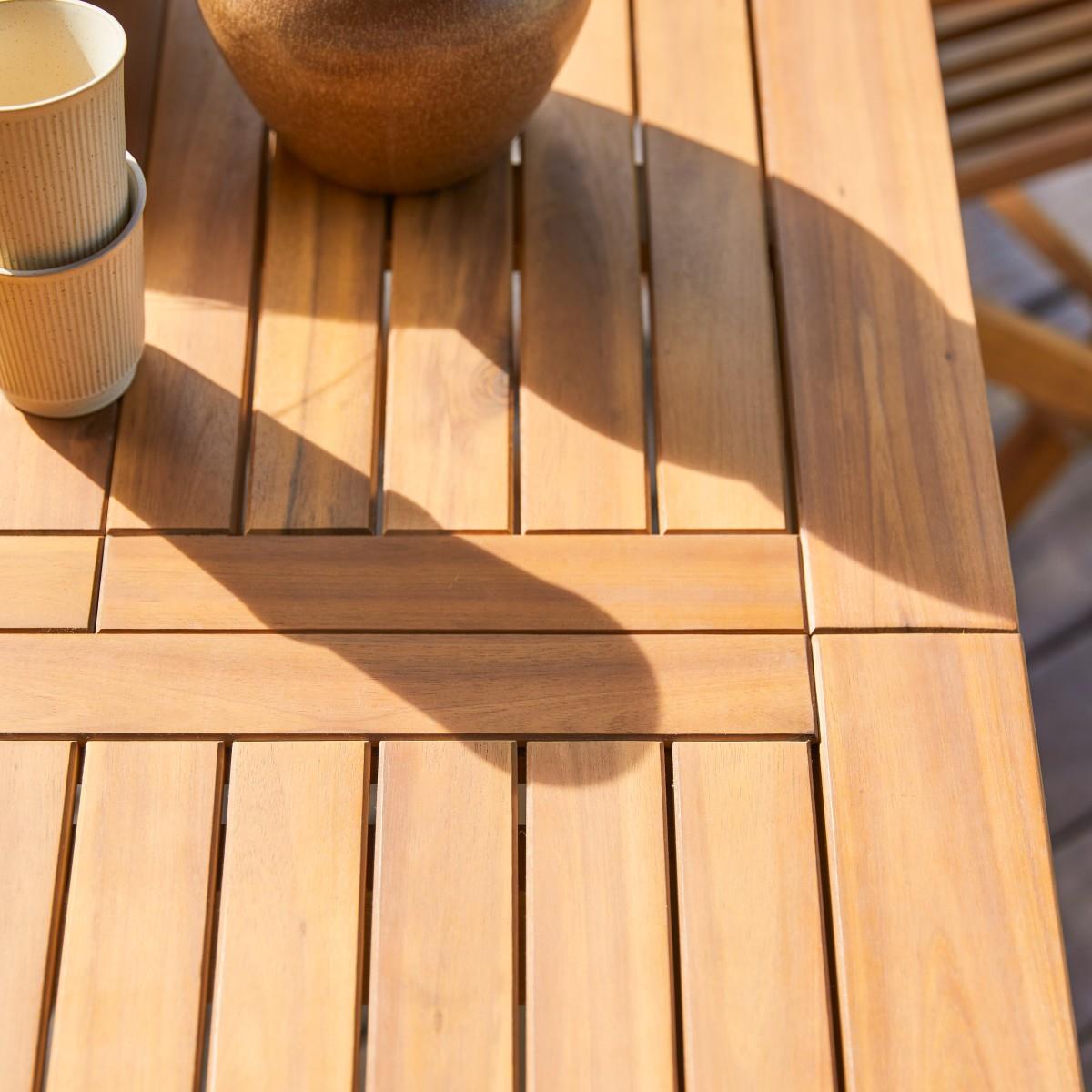 Tikamoon - Capri - Massief acaciahouten tuinset 4 stoelen