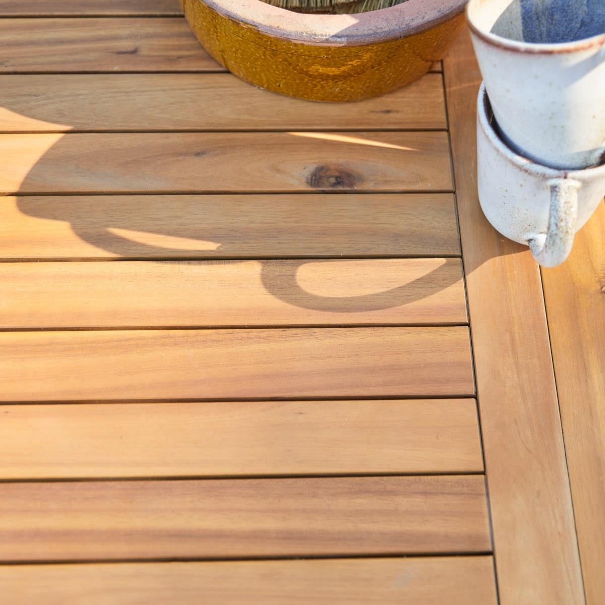 Tikamoon - Capri - Massief acaciahouten tuinset 6 stoelen