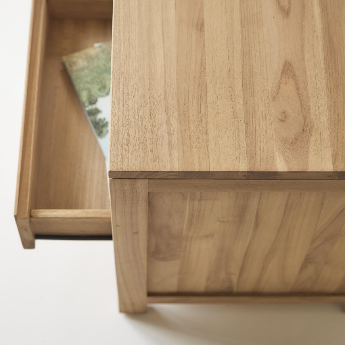 Tikamoon - Eden - Bureau van massief teak met opbergkastje