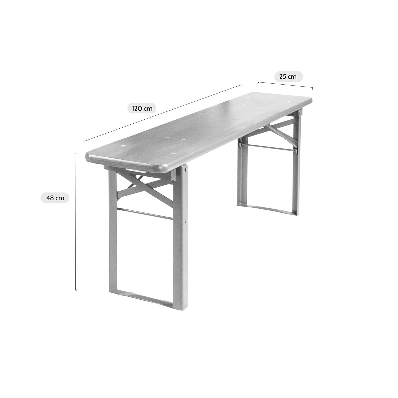 Inklapbare bierbank Berlijn zwart 120 cm