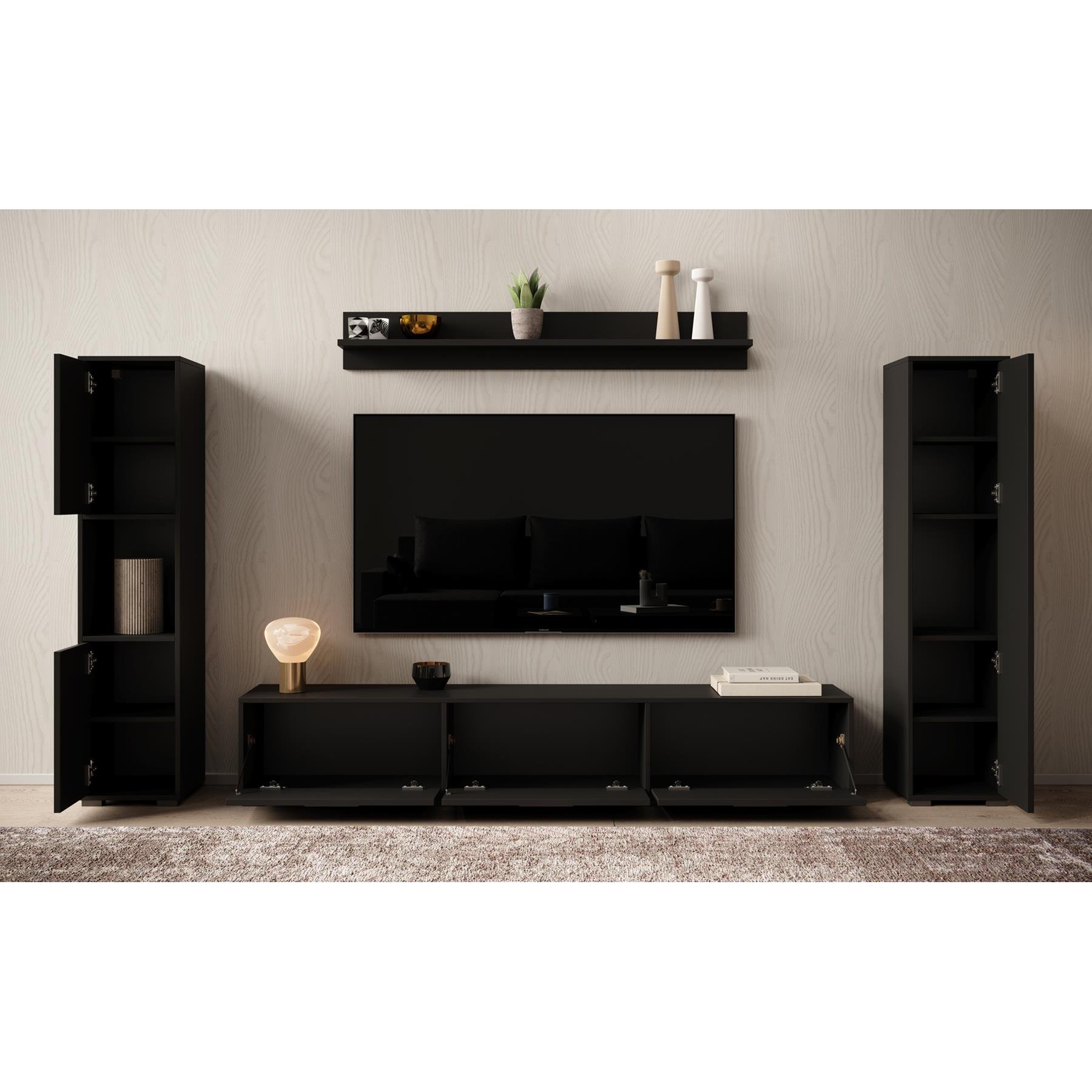 Meubella Wandmeubel Betty - Zwart