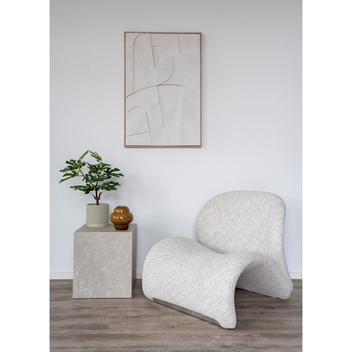 House Nordic - Fauteuil Stof|Textiel - Zandkleur - 77x82x73cm