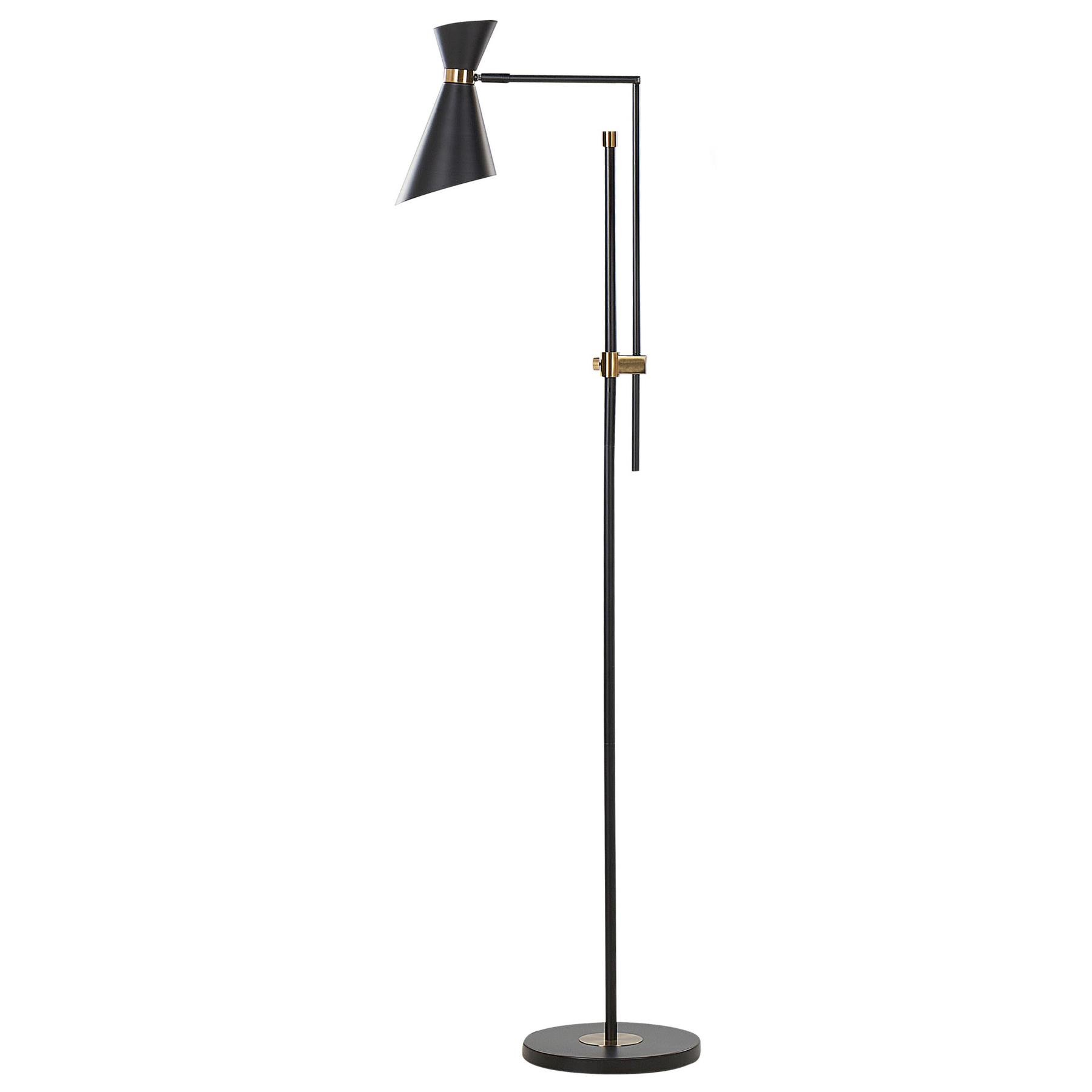 Beliani - MELAWI - Vloerlamp - Zwart - Ijzer
