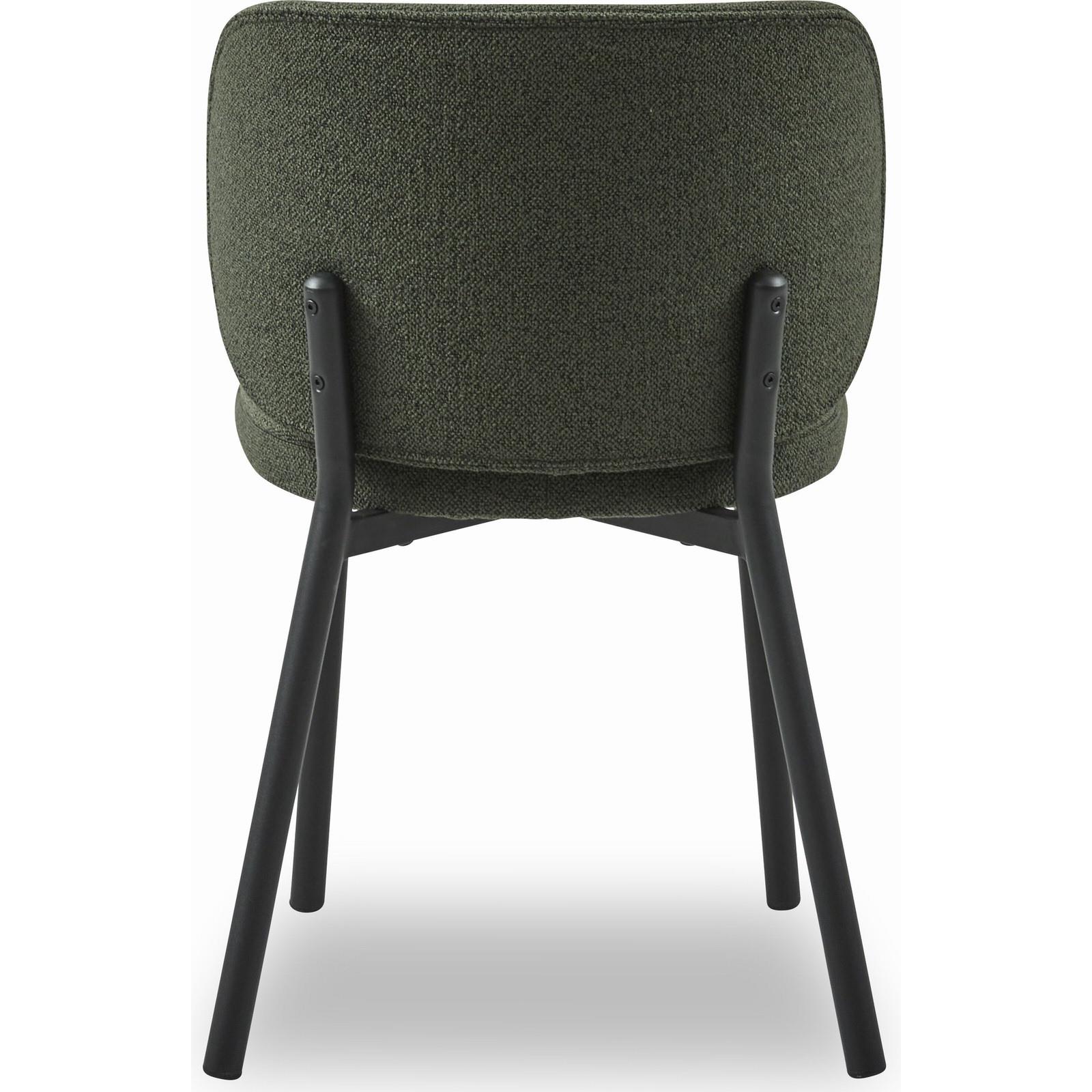 Hygge Interiors Swan Bouclé Eetkamerstoel Bos Groen set van 2