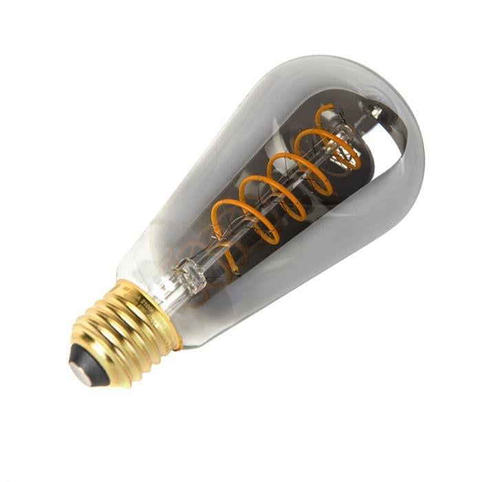 Freelight E27 7Watt Led Smoke 64mm incl. Stappen Dimmer