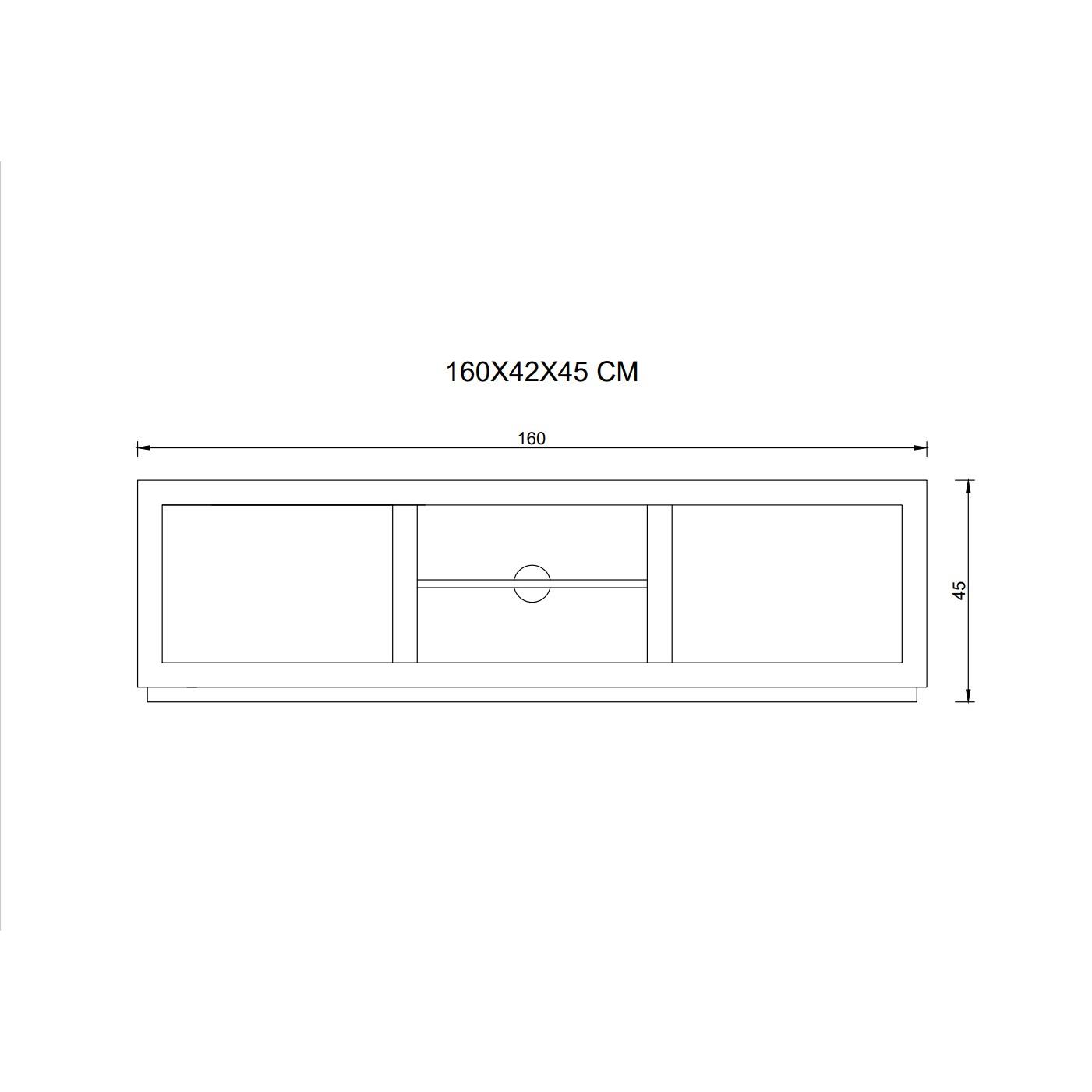 Old Inn - Tv meubel Oslo zwart 160cm