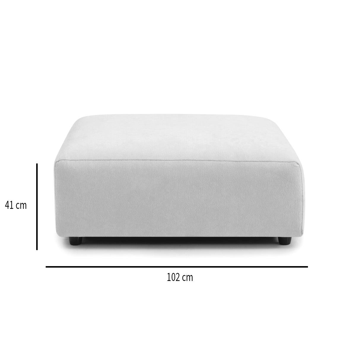 Bronx71 Hocker July chenille off white
