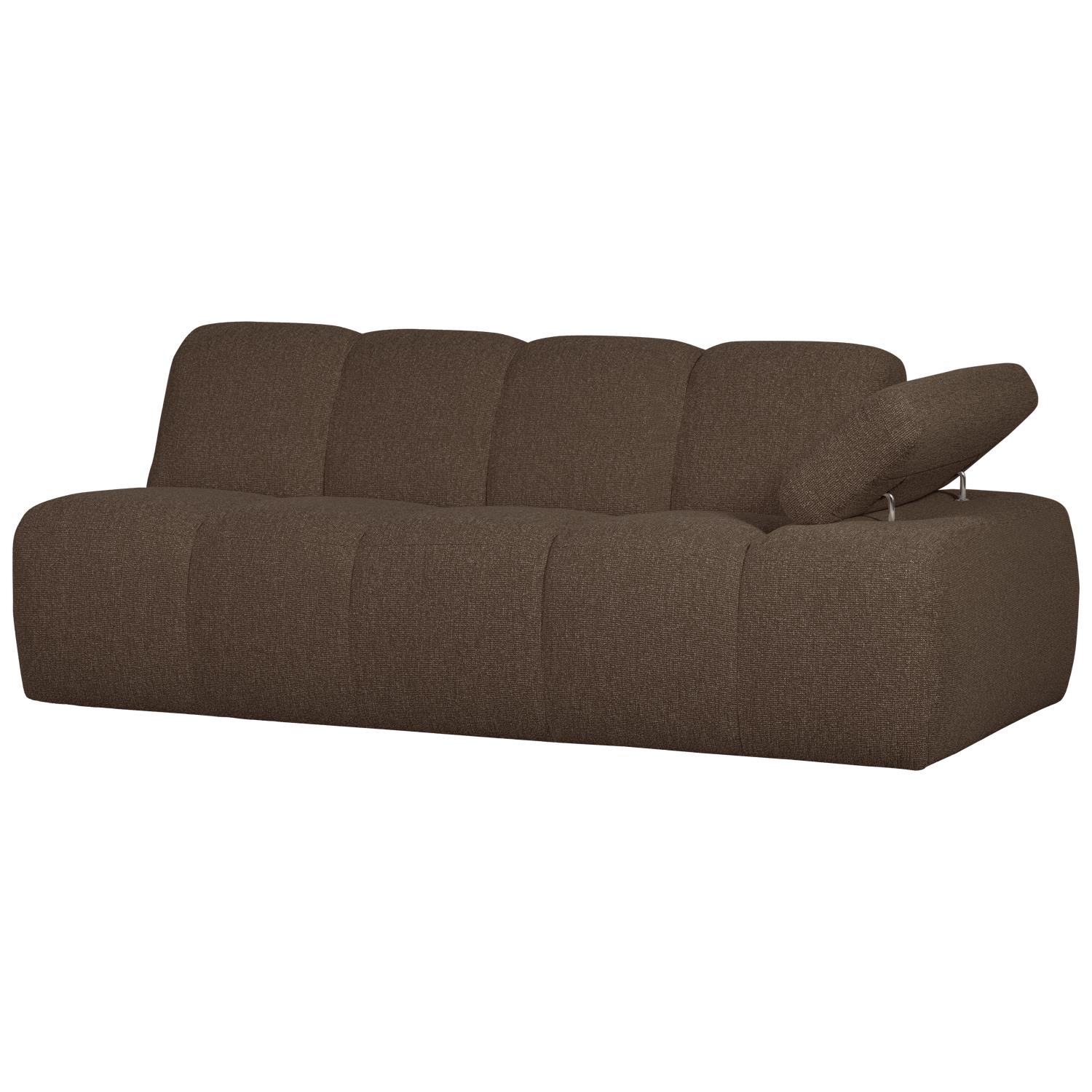 WOOOD Mojo 2-Zits Bank Met Arm Rechts - Bouclé - Bruin - 74x200x97