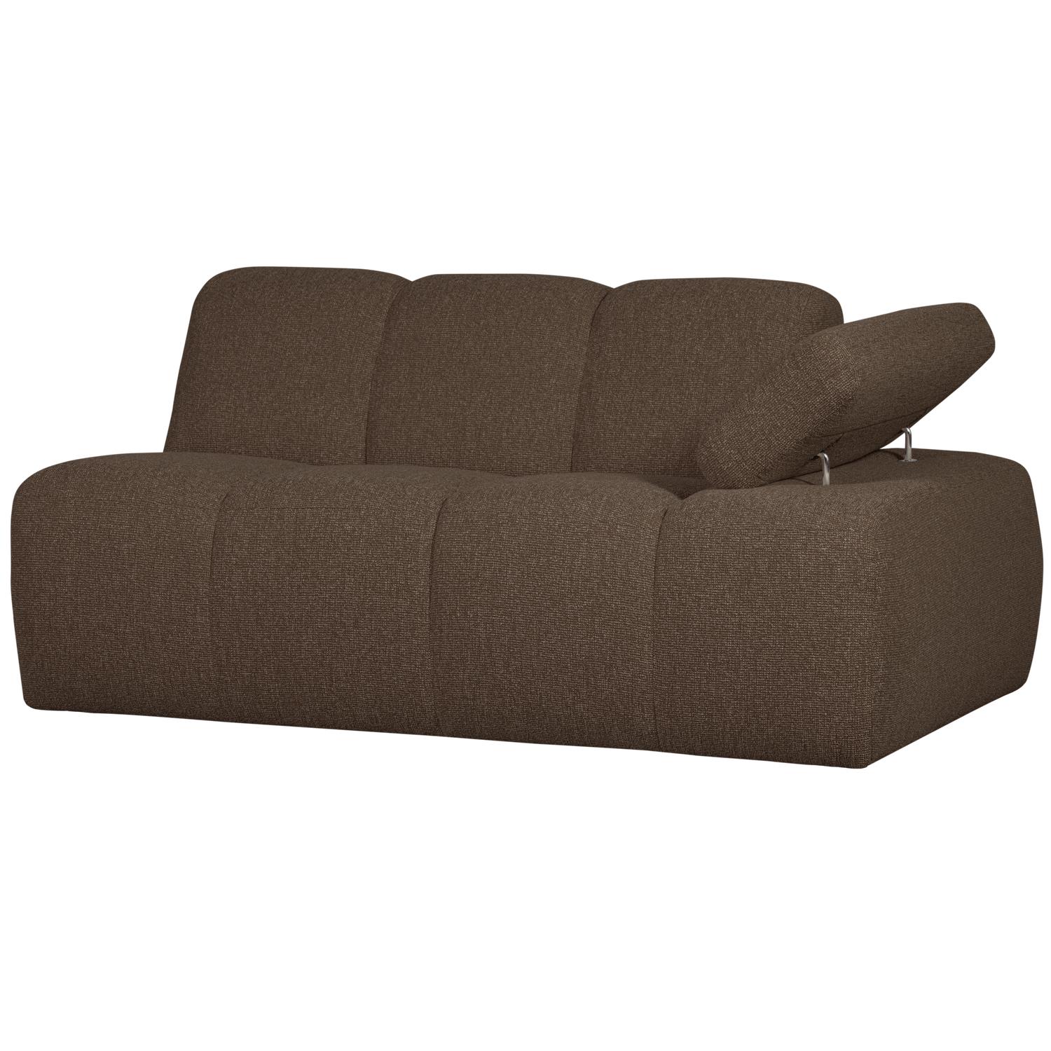 WOOOD Mojo 1,5-Zits Bank Met Arm Rechts - Bouclé - Bruin - 74x160x97