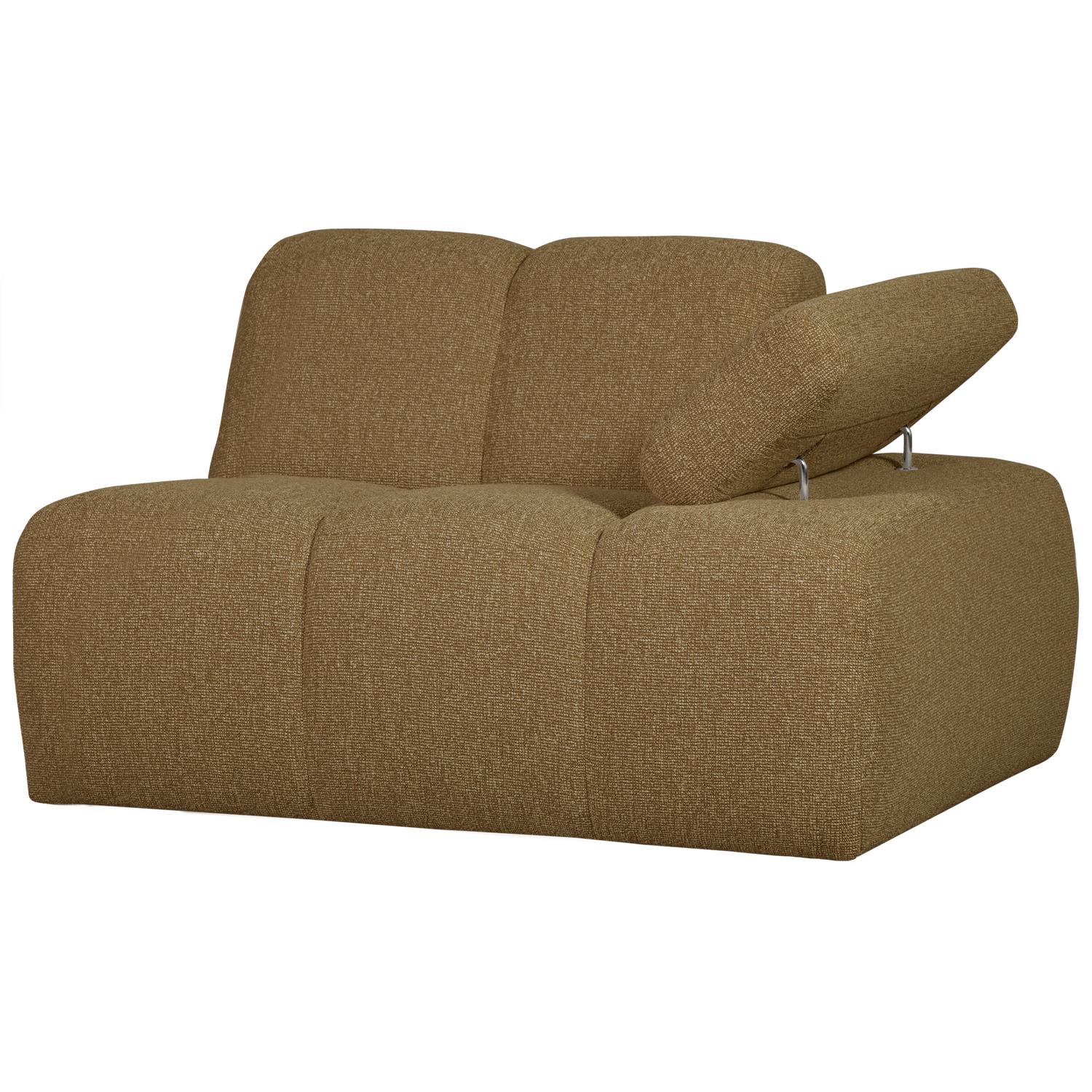 WOOOD Mojo 1-Zits Bank Met Arm Rechts - Bouclé - Beige - 74x120x97