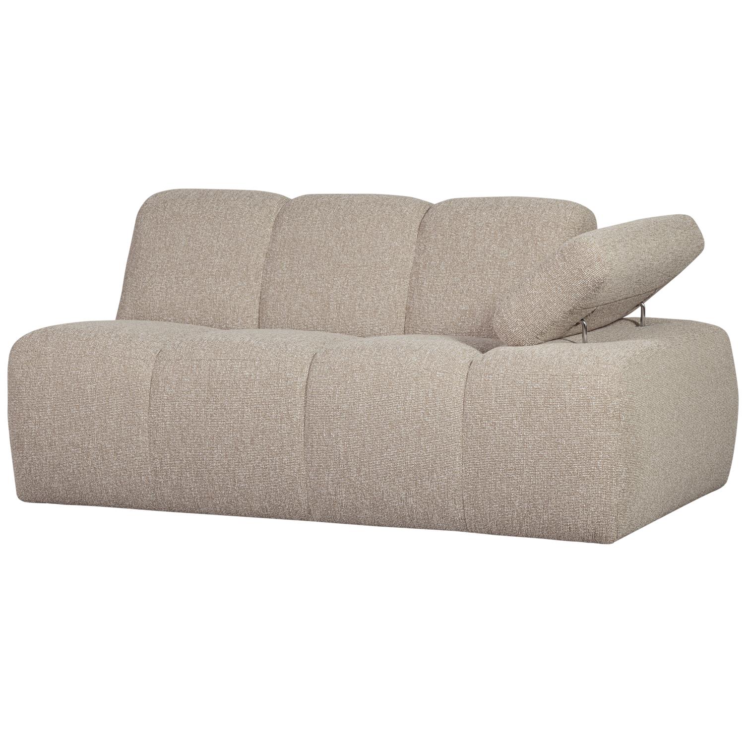 WOOOD Mojo 1,5-Zits Bank Met Arm Rechts - Bouclé - Beige - 74x160x97