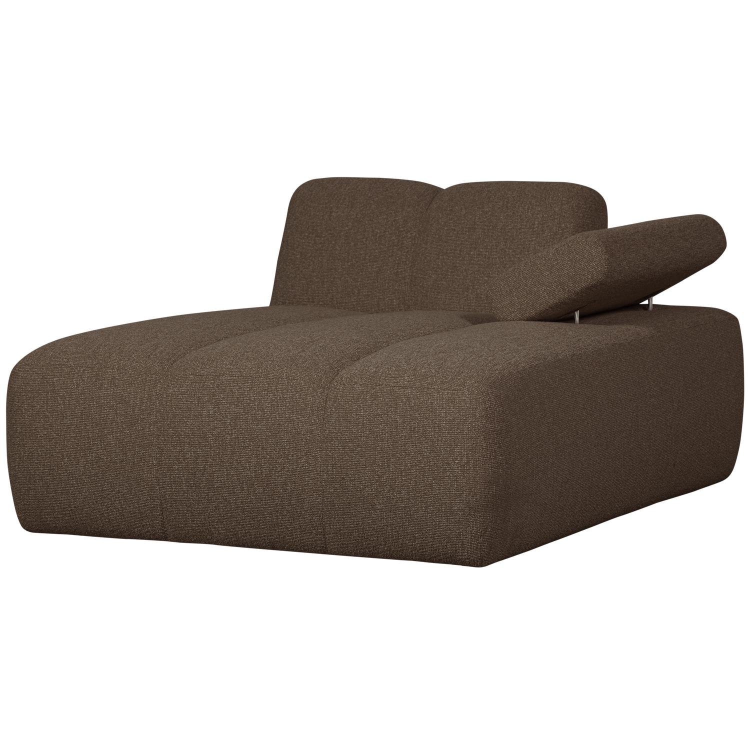 WOOOD Mojo Chaise Longue Elementenbank Rechts - Bouclé - Bruin
