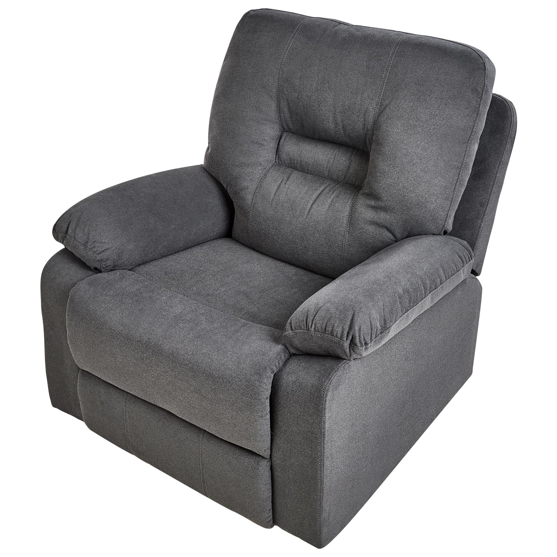 Beliani-BERGEN II -Fauteuil handmatig verstelbaar-Grijs-Polyester