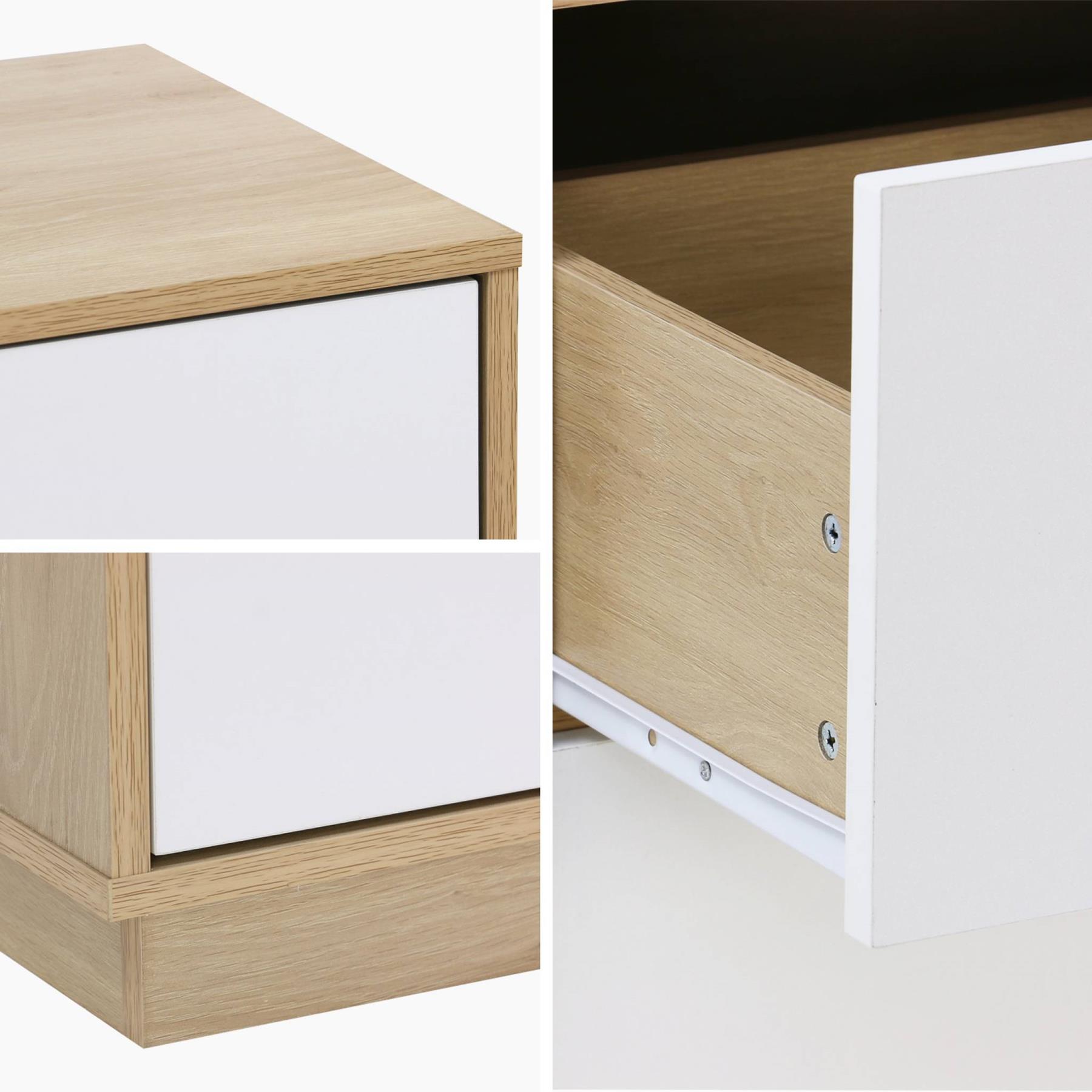 sweeek - Commode met 3 lades in bicolor houteffect