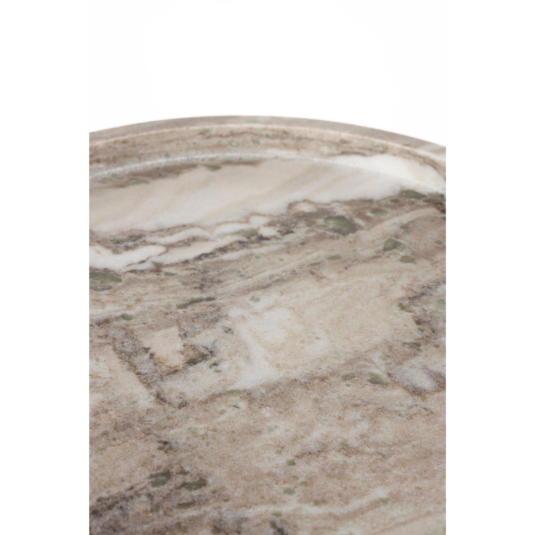 Zuiver Cosmopolitan Bijzettafel Rond 40 cm Marmer - Bruin