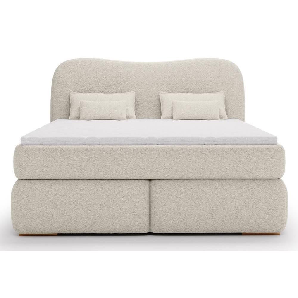 NADUVI Collection Lavelle boxspring bouclé 140 x 200 cm
