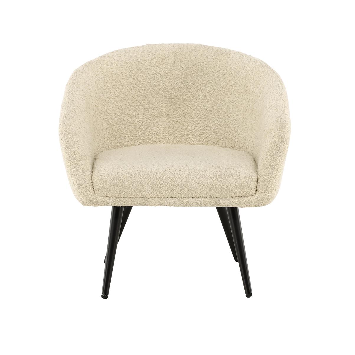 Nest living Annika kinderfauteuil teddystof - gebroken wit