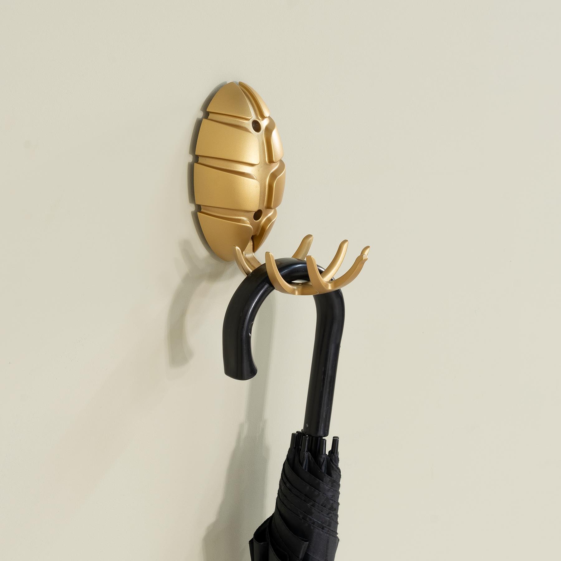 SPINDER DESIGN BUG Wandkapstok - Goud | Goud