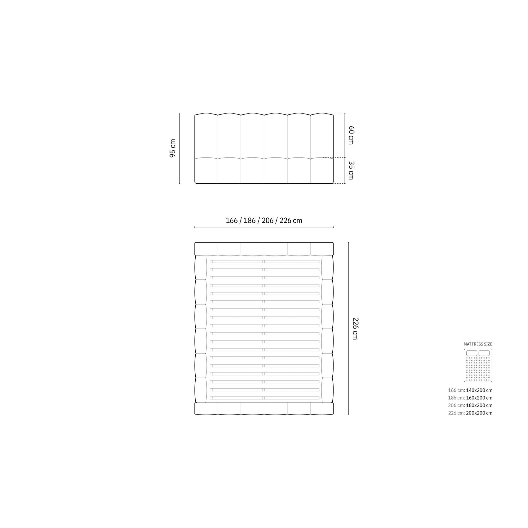 Micadoni Bedframe met opbergvak Lupine 140 x 200 cm