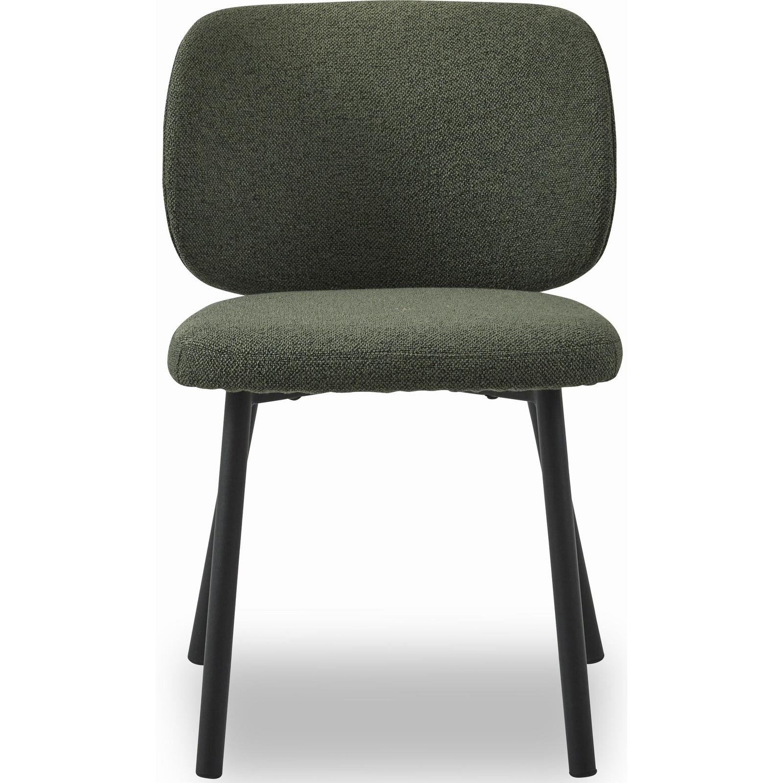 Hygge Interiors Swan Bouclé Eetkamerstoel Bos Groen set van 2