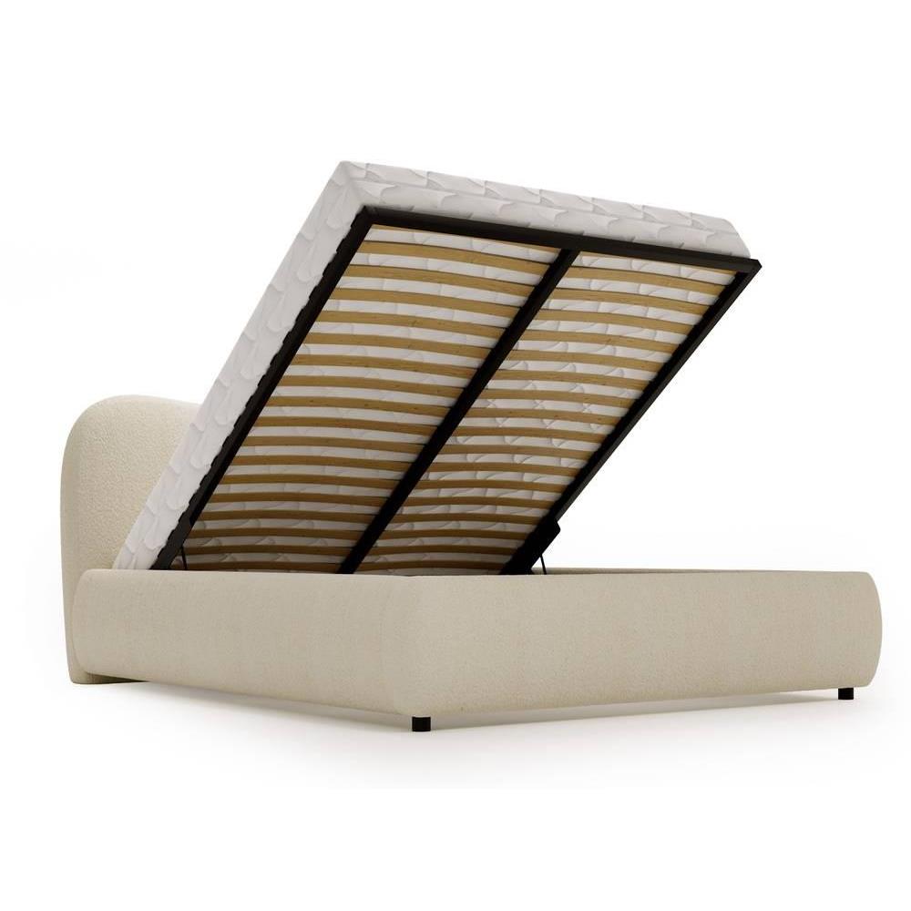 NADUVI Collection Lavelle bedframe bouclé met opbergvak 160 x 200 cm