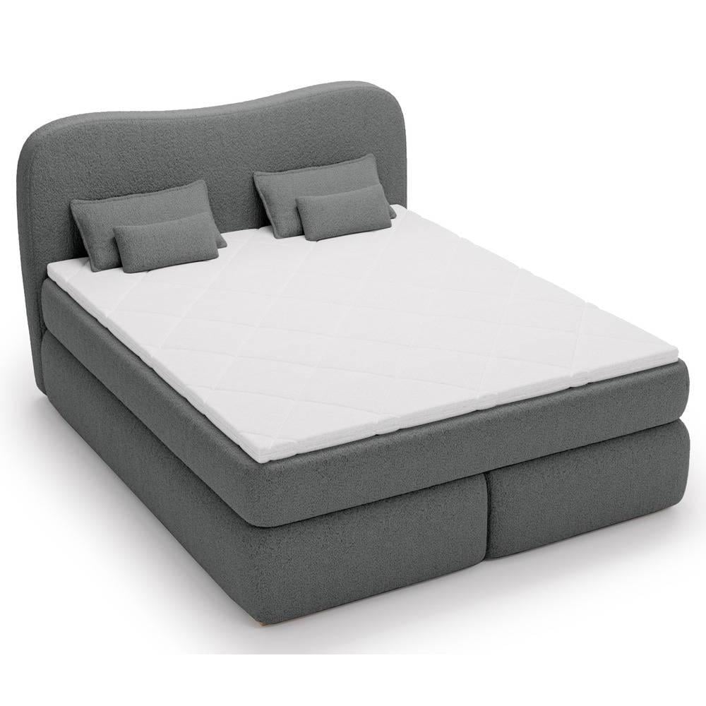 NADUVI Collection Lavelle boxspring bouclé 160 x 200 cm