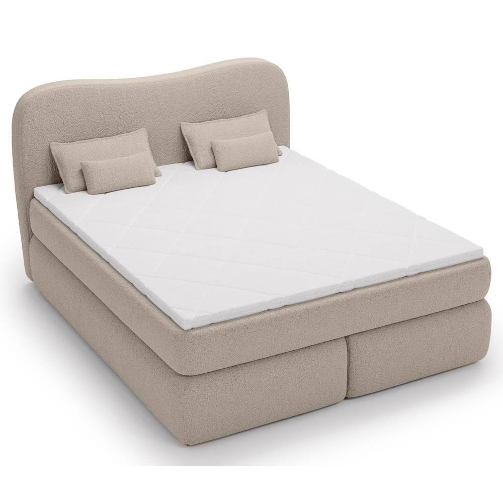 NADUVI Collection Lavelle boxspring bouclé 140 x 200 cm