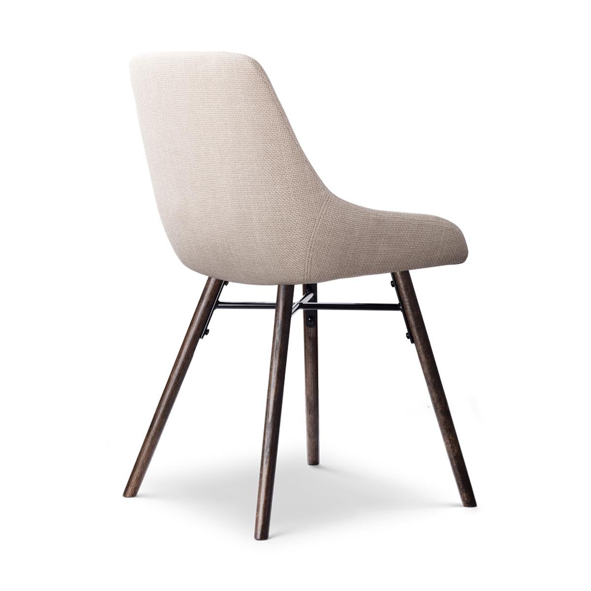 Nolon Nena-Isa Eetkamerstoelen Set van 4 - Beige - Walnoot