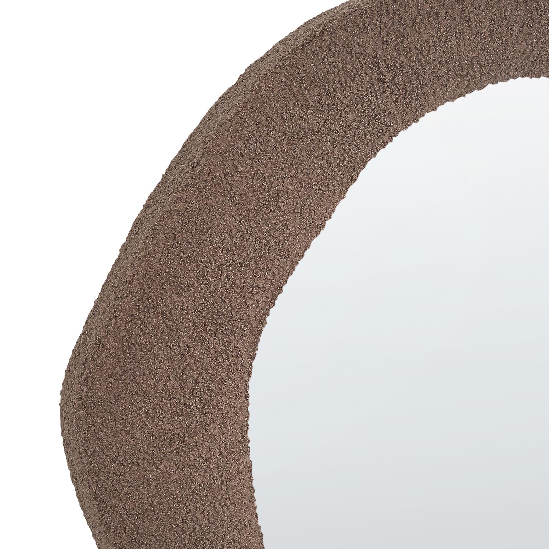Beliani - BLISMES - Wandspiegel - Bruin - 79 x 80 cm - Bouclé