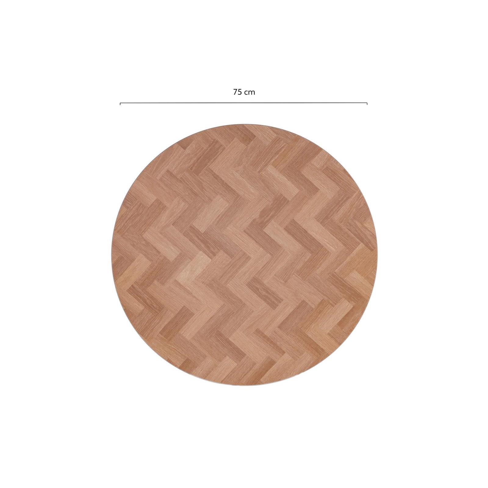 MaximaVida rond tafelblad Copenhagen 75 cm - HPL fishbone look