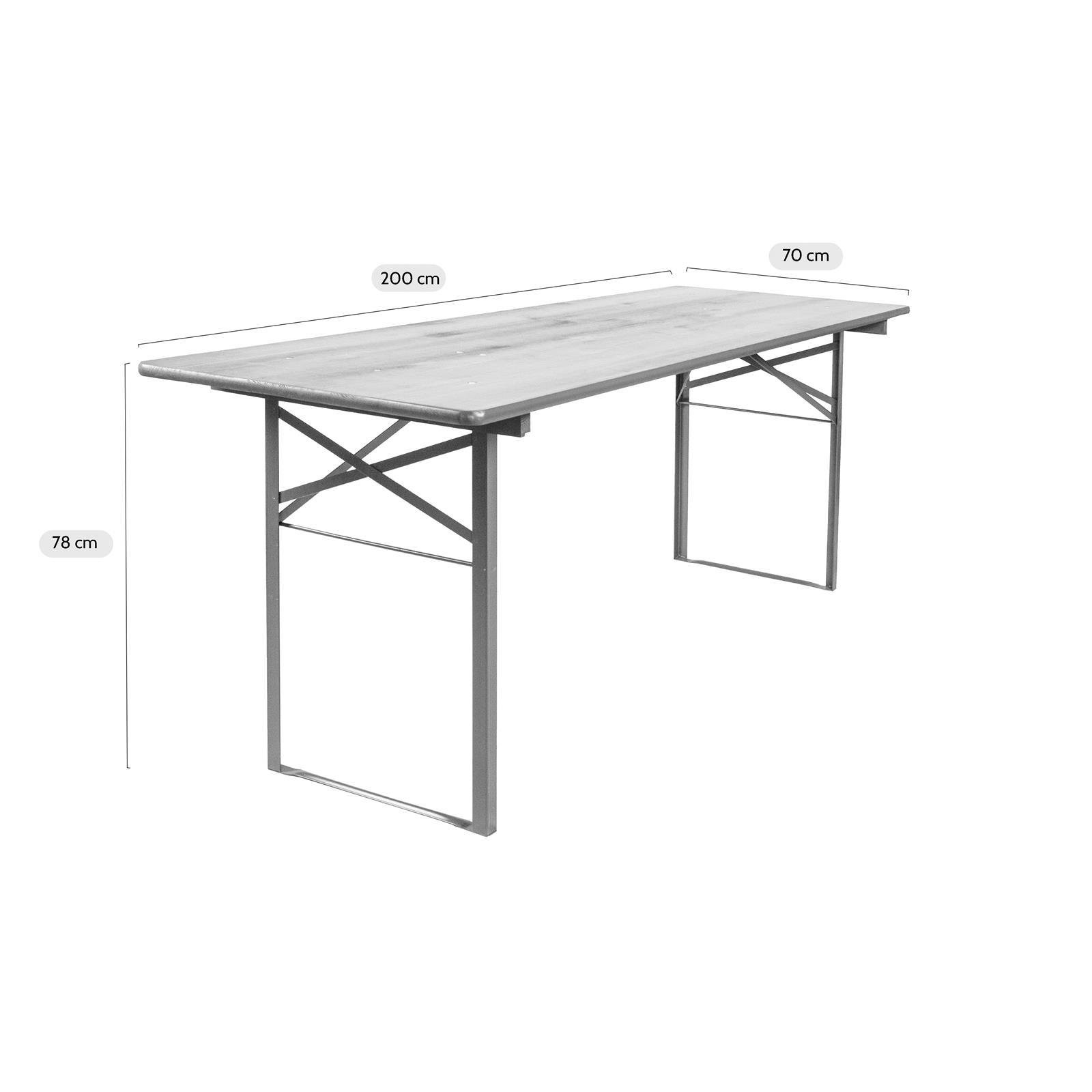 inklapbare biertafel Berlijn 200 x 70 cm olijfgroen