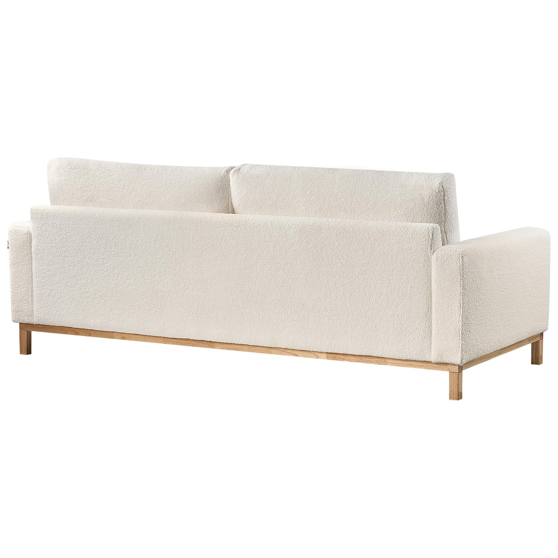 Beliani - SIGGARD - Driezitsbank - Wit - Bouclé