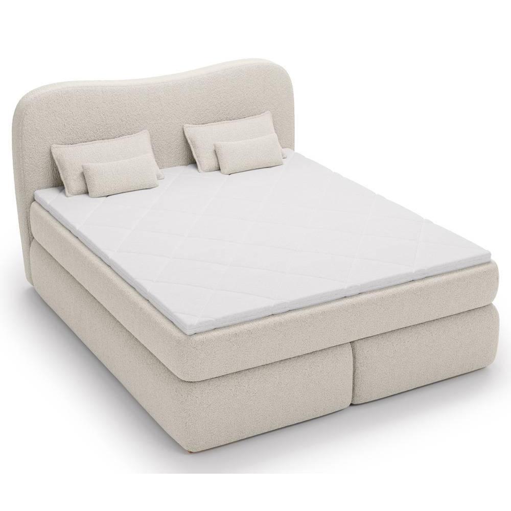 NADUVI Collection Lavelle boxspring bouclé 160 x 200 cm