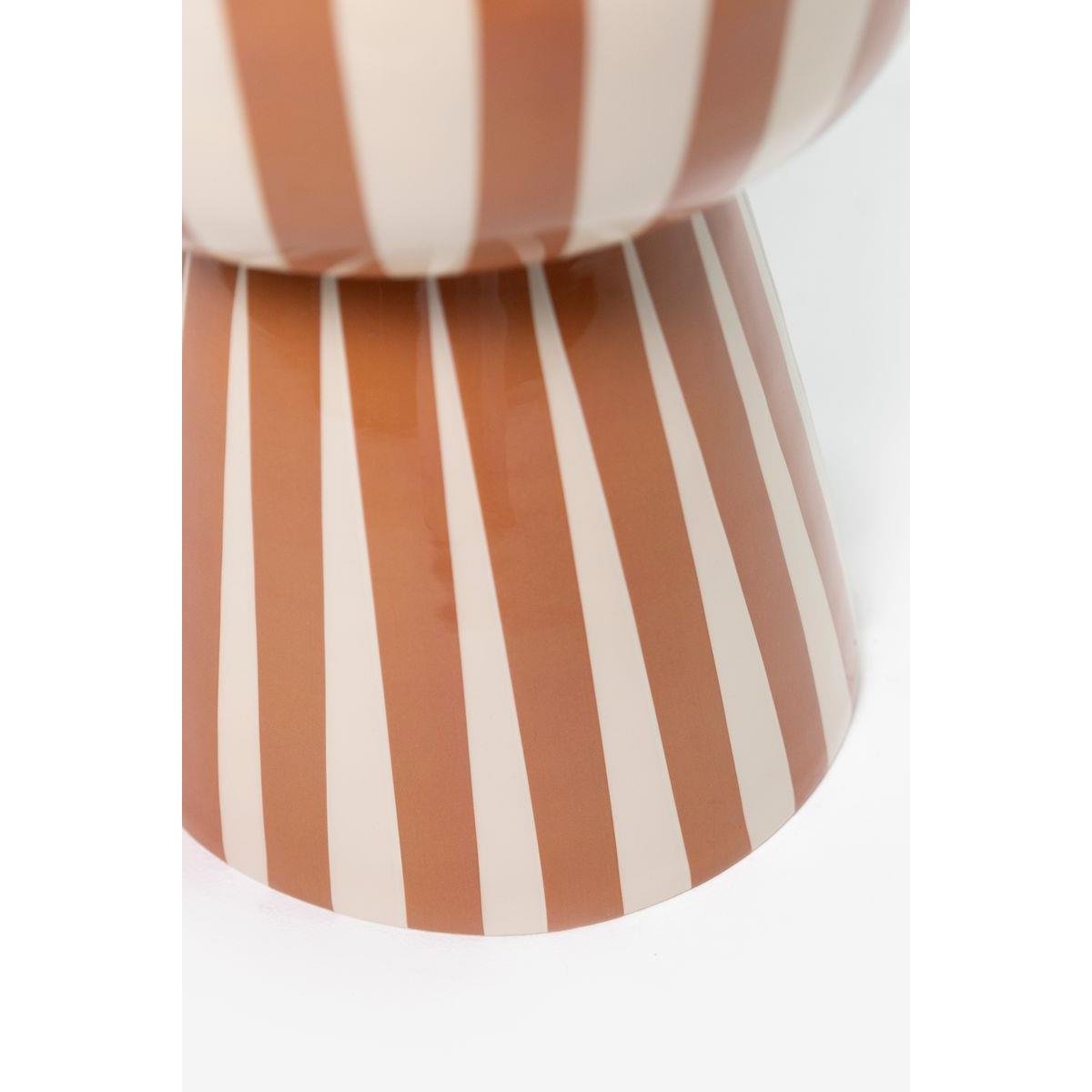 Sissy-Boy Terracotta gestreepte mushroom bijzettafel