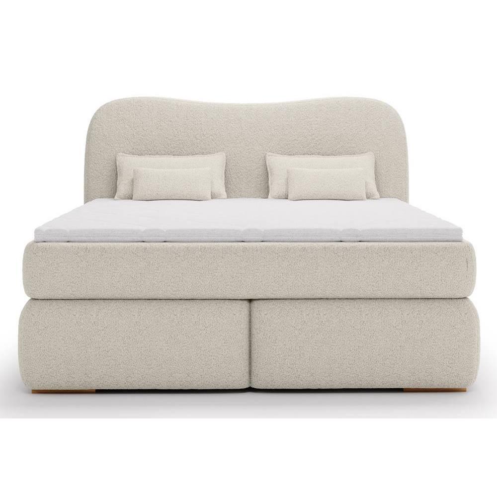 NADUVI Collection Lavelle boxspring bouclé 140 x 200 cm