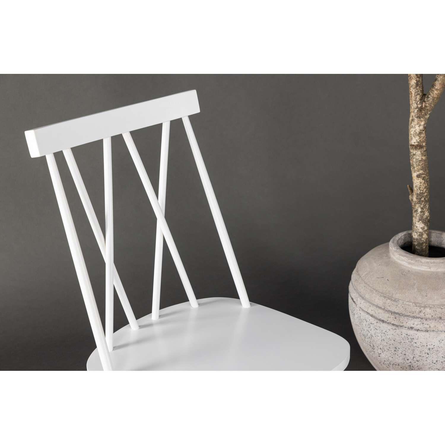 Venture Home Mariette Stoel 50 x 88 x 43 - Wit - 2-pack