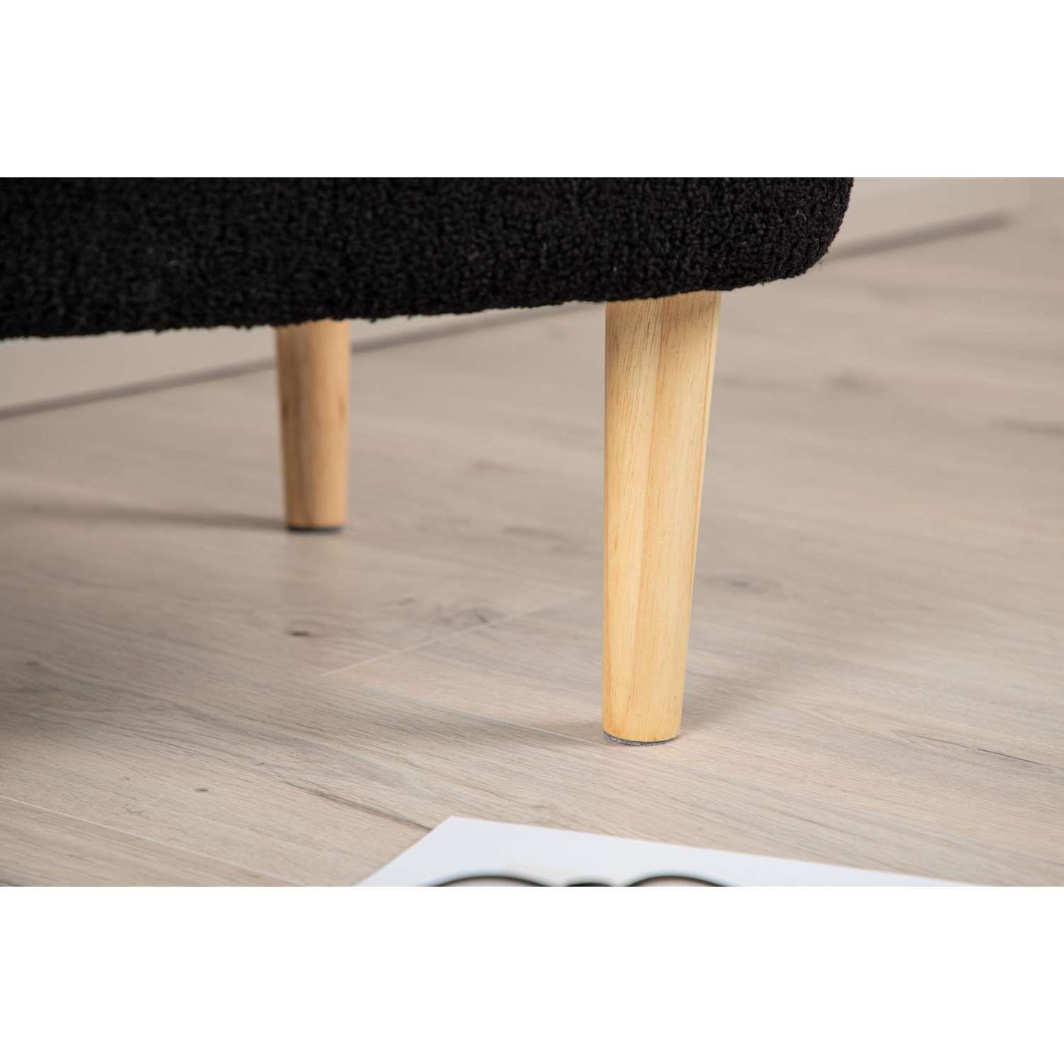 Venture Home Salina Hocker | Poef 59 x 40 x 59 - Zwart