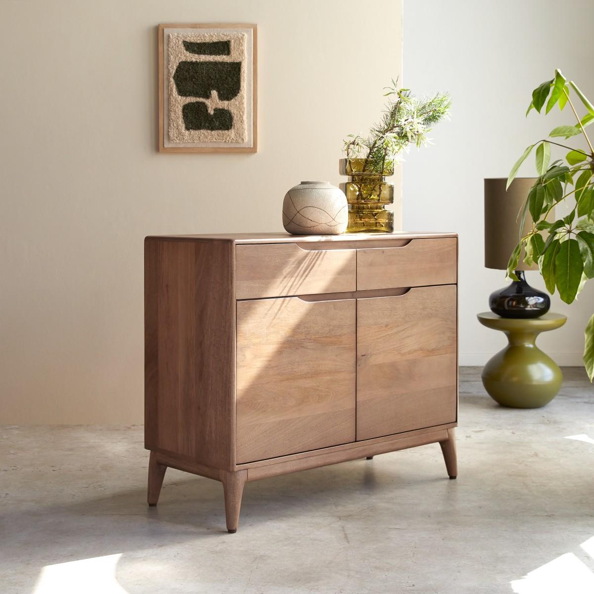 Tikamoon - Buffetkast van massief mangohout Gabrielle 100 cm