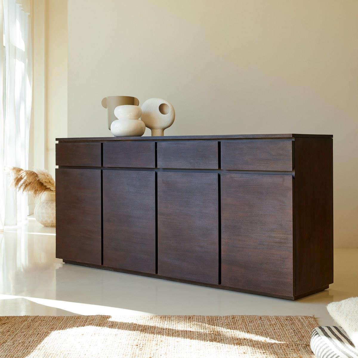 Tikamoon - Eva - Massief mahoniehouten buffet 200 cm