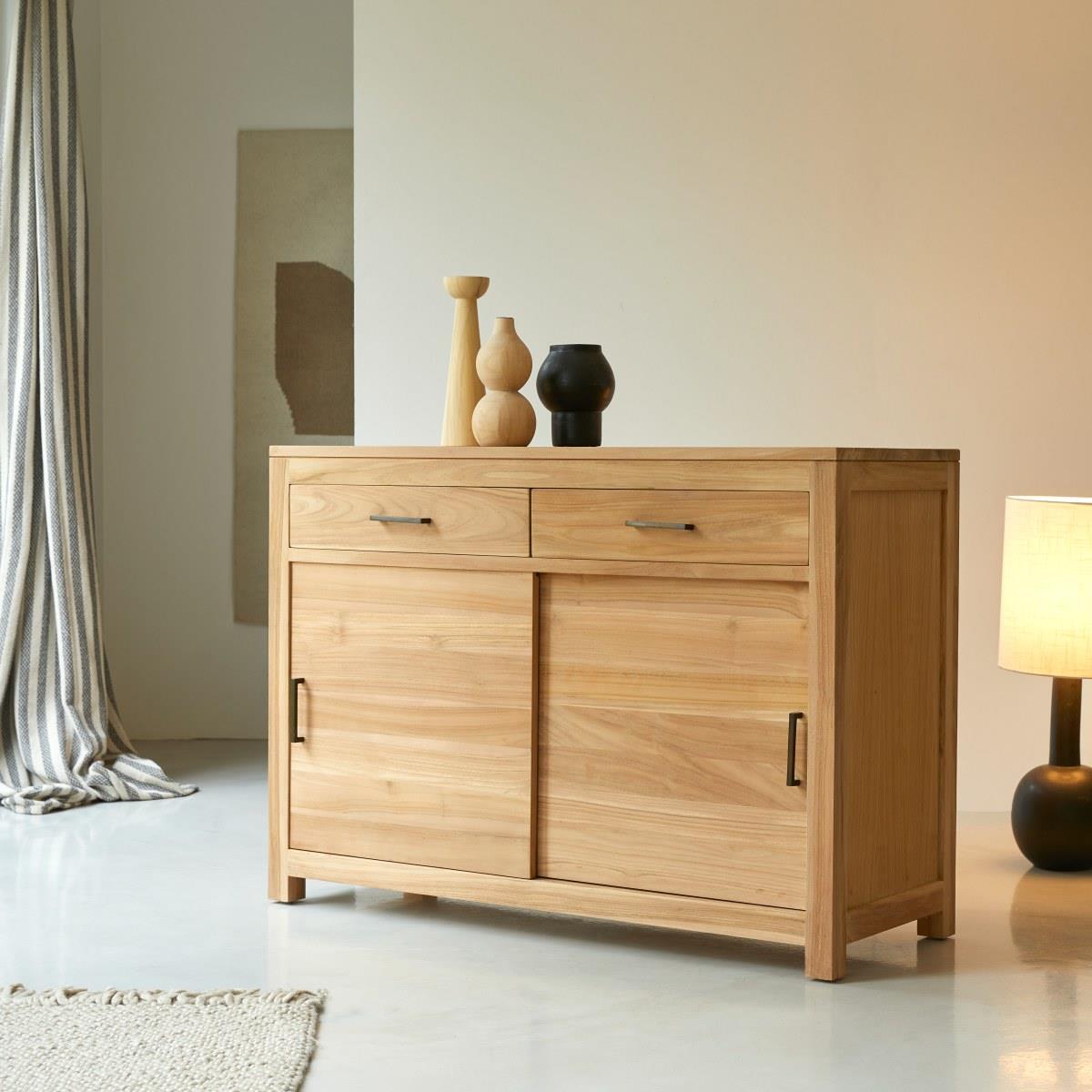 Tikamoon - Maë - Teakhouten dressoir 120 cm
